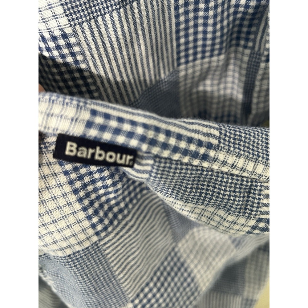 Barbour Button Down Gingham Patchwork Shirt Size … - image 5